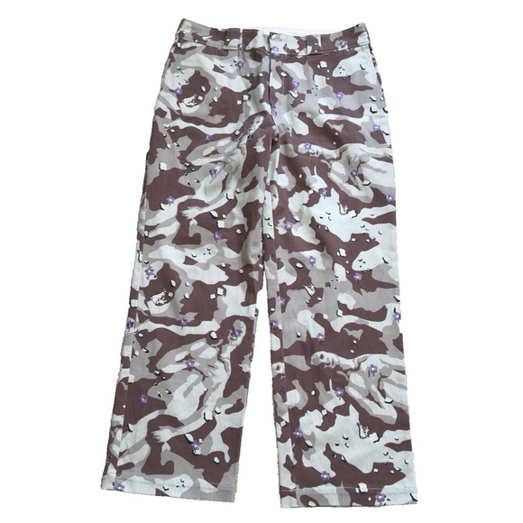 FR2 Fxxking Rabbits Love & Peace Camo Pants Sz M Nudes Flowers - Picture 2 of 8